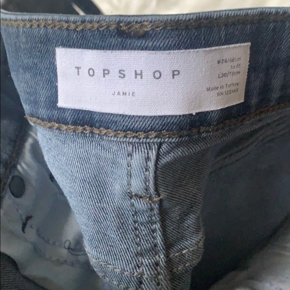 Topshop Jaime jagged hem jeans - Picture 2 of 4